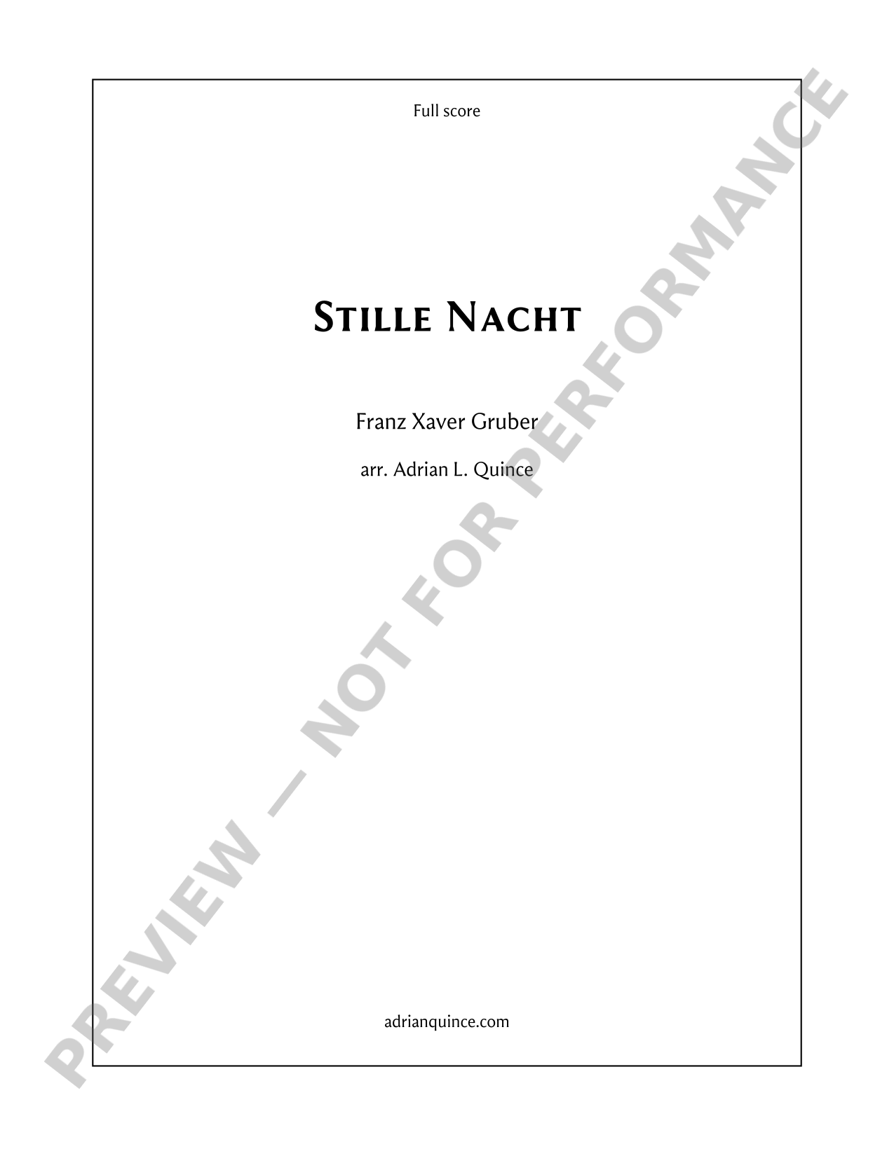 Stille Nacht preview score — click to read