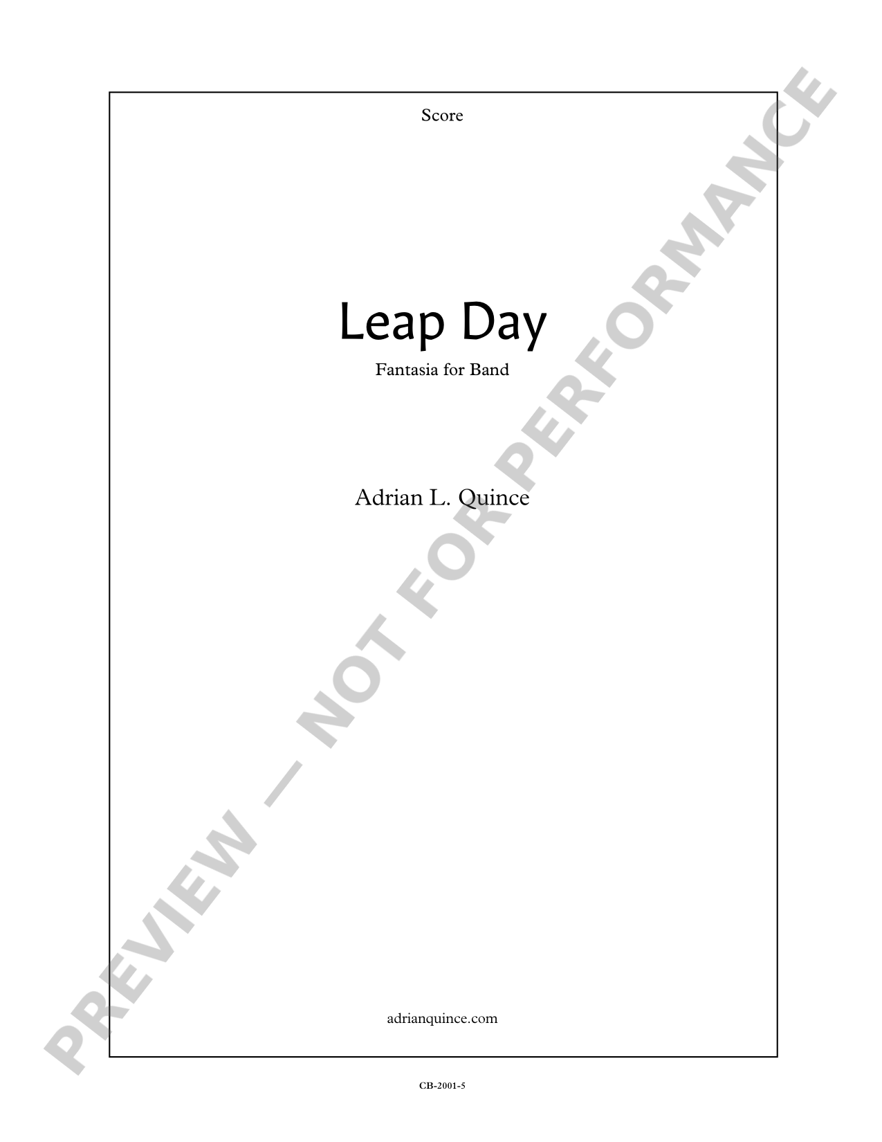 Leap Day preview score — click to read