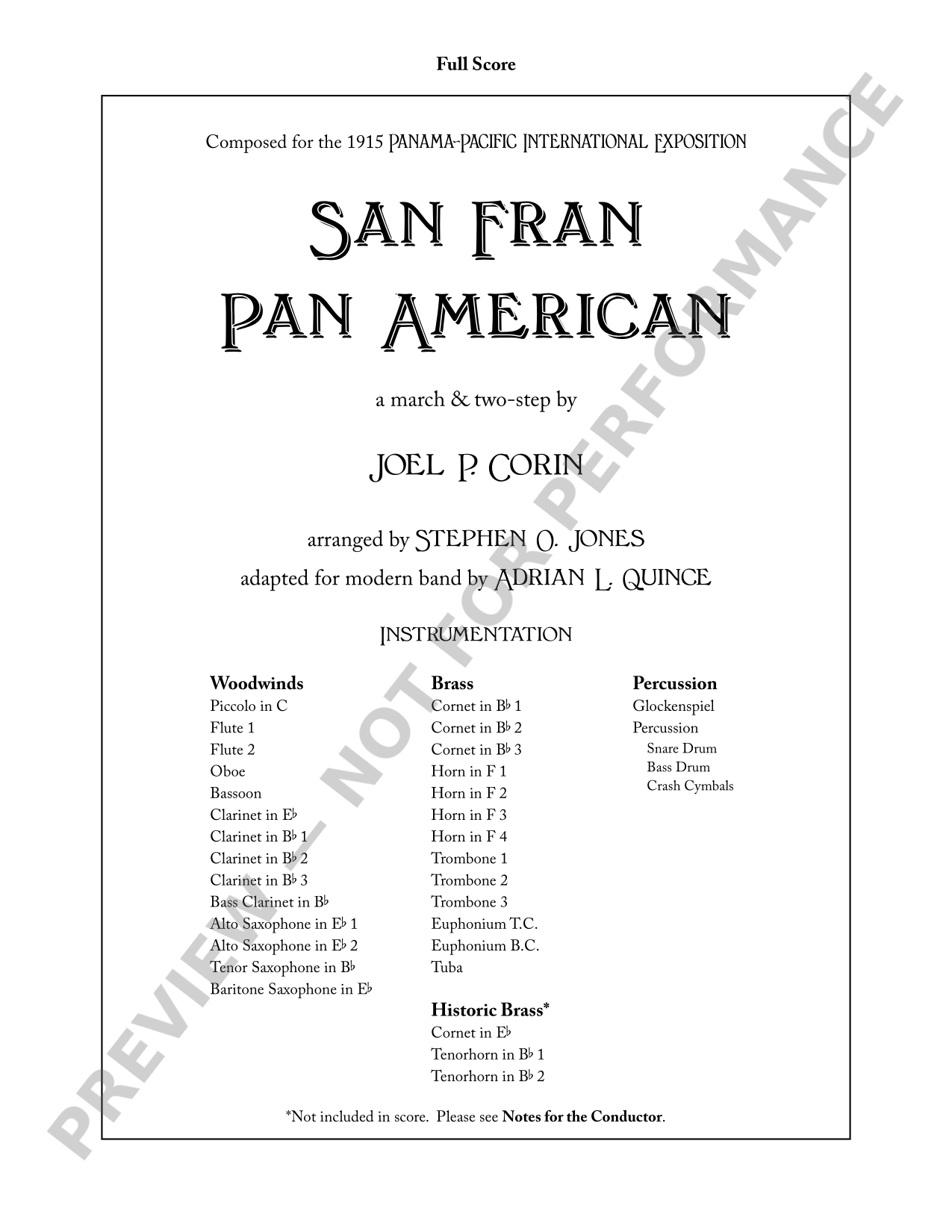 San Fran Pan American preview score — click to read