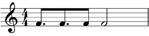 A tresillo followed by a half note
