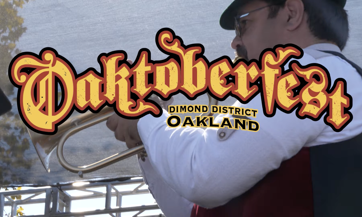 Adrian playing Flugelhorn in an Oaktoberfest Ad